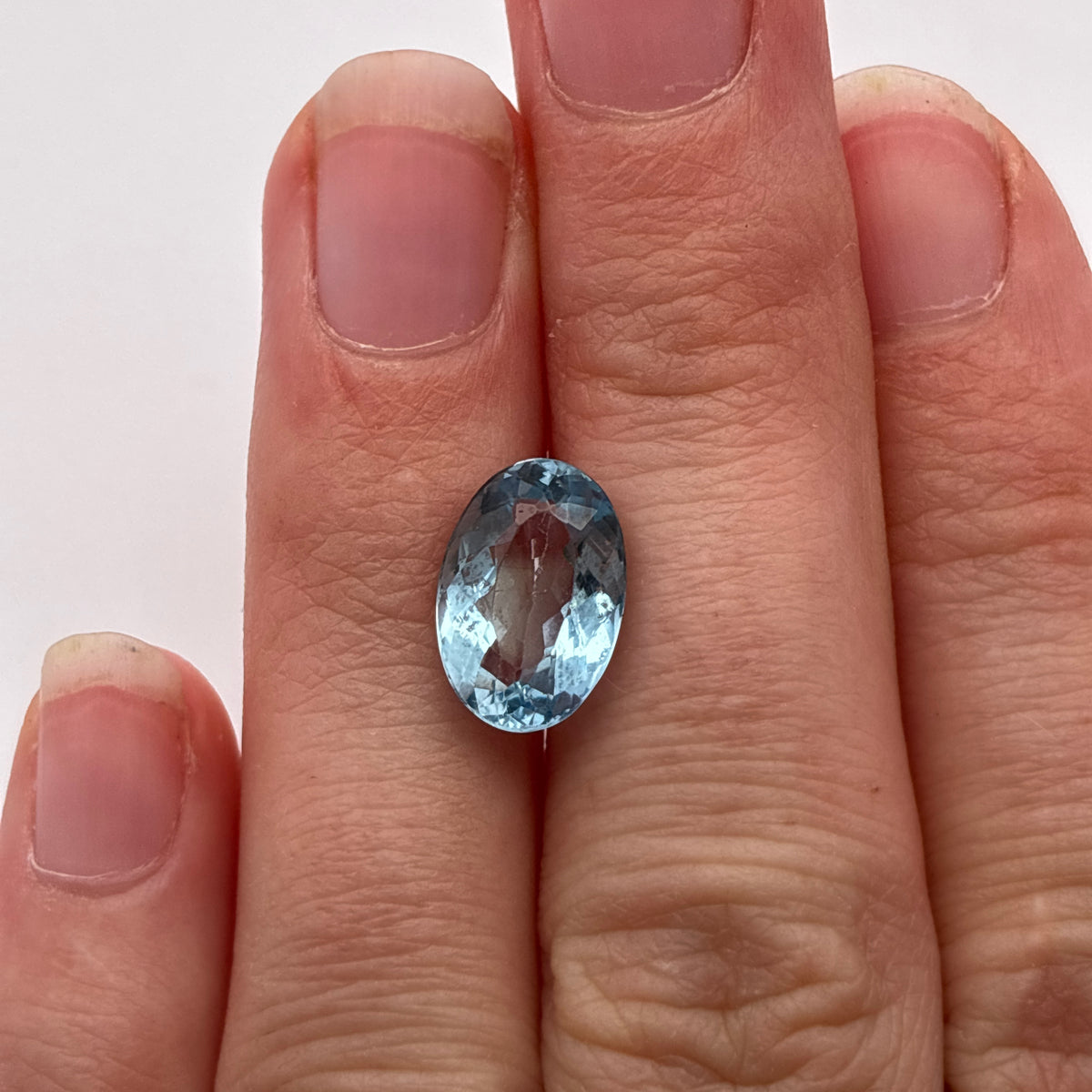 3.55 carat Blue Aquamarine, 12.5x8.5mm Oval cut Loose Gemstone