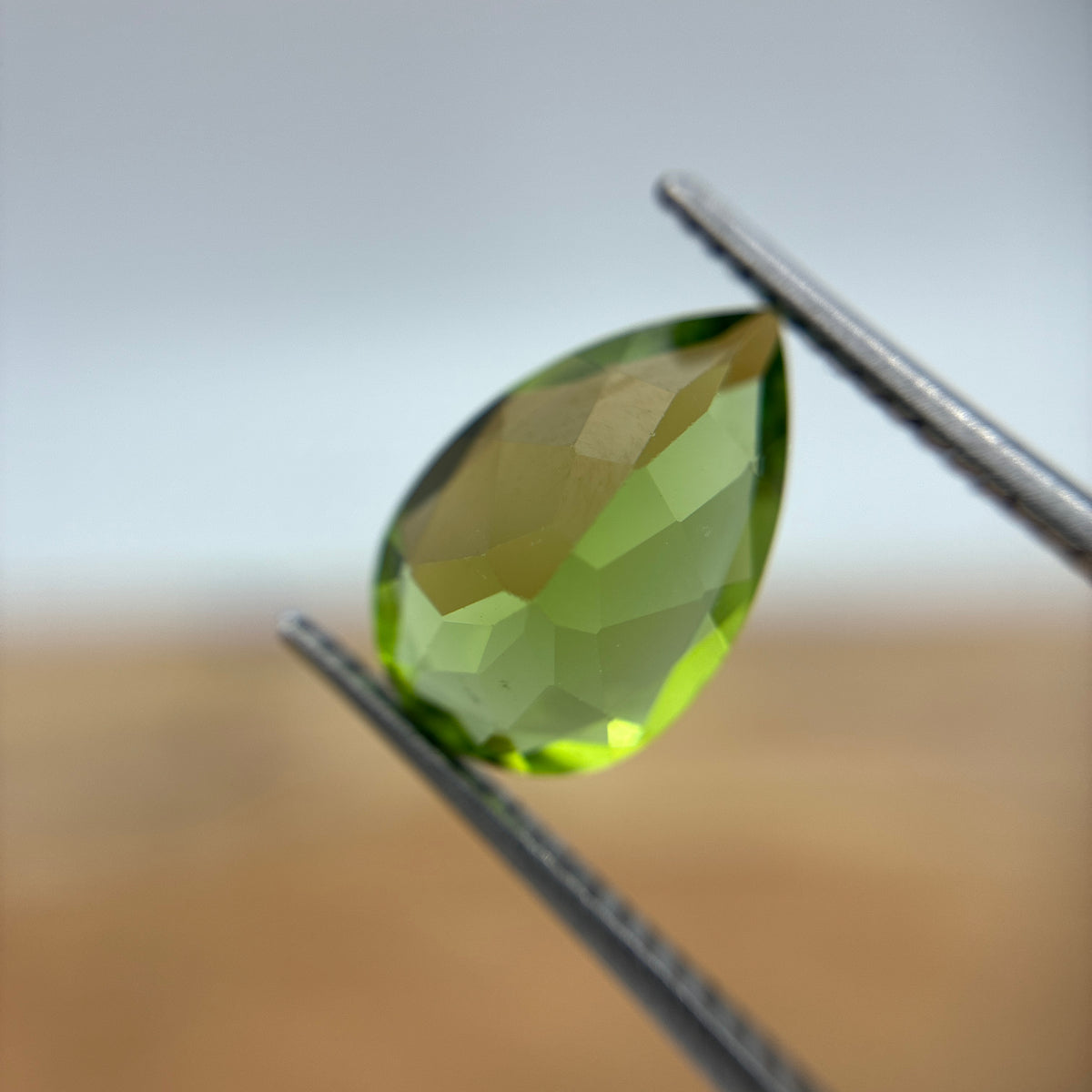 12x8mm Pear cut Peridot, 3.31 carats