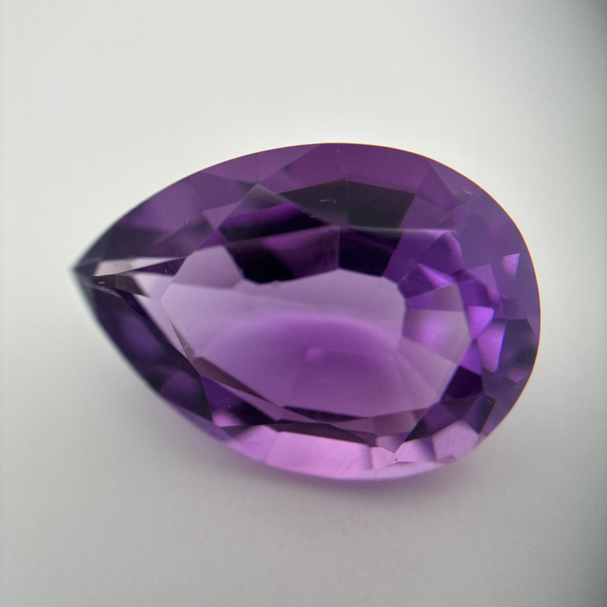 18x13mm Pear cut Amethyst, 10 carat Loose Purple Gemstone