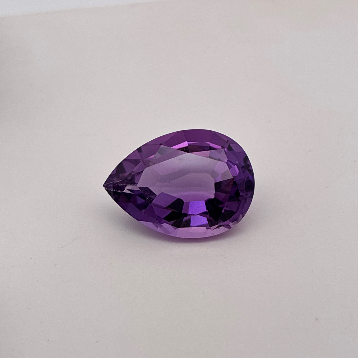18x13mm Pear cut Amethyst, 10 carat Loose Purple Gemstone