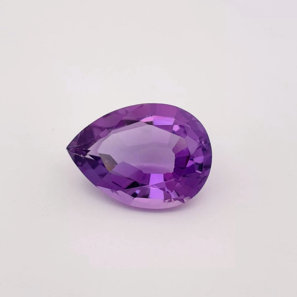 18x13mm Pear cut Amethyst, 10 carat Loose Purple Gemstone