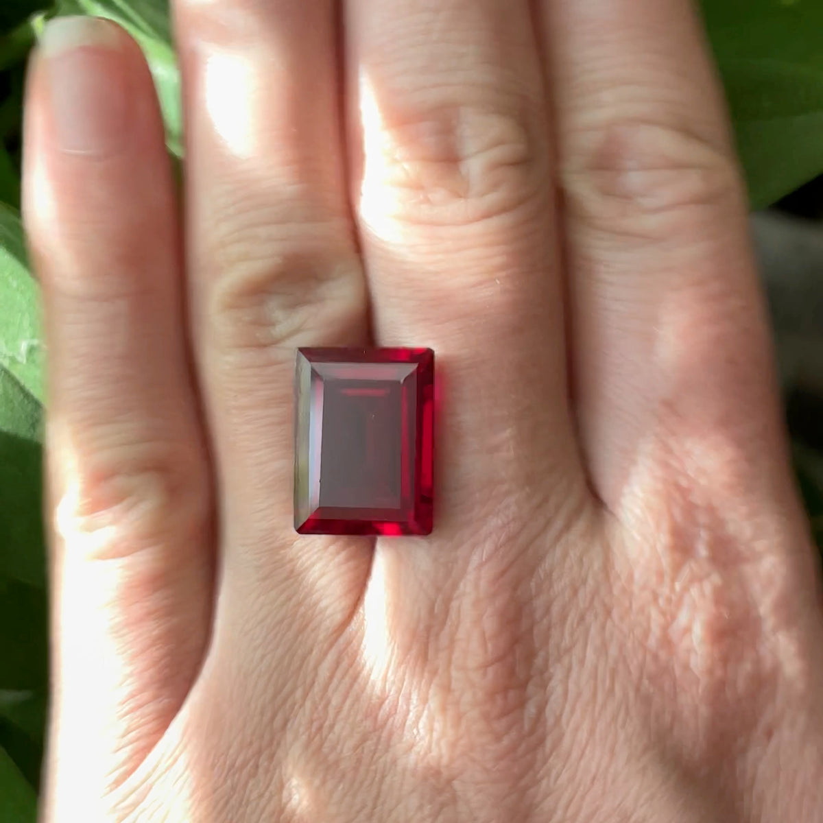 16x12mm Deep Red Lab Ruby, 15.42 carats