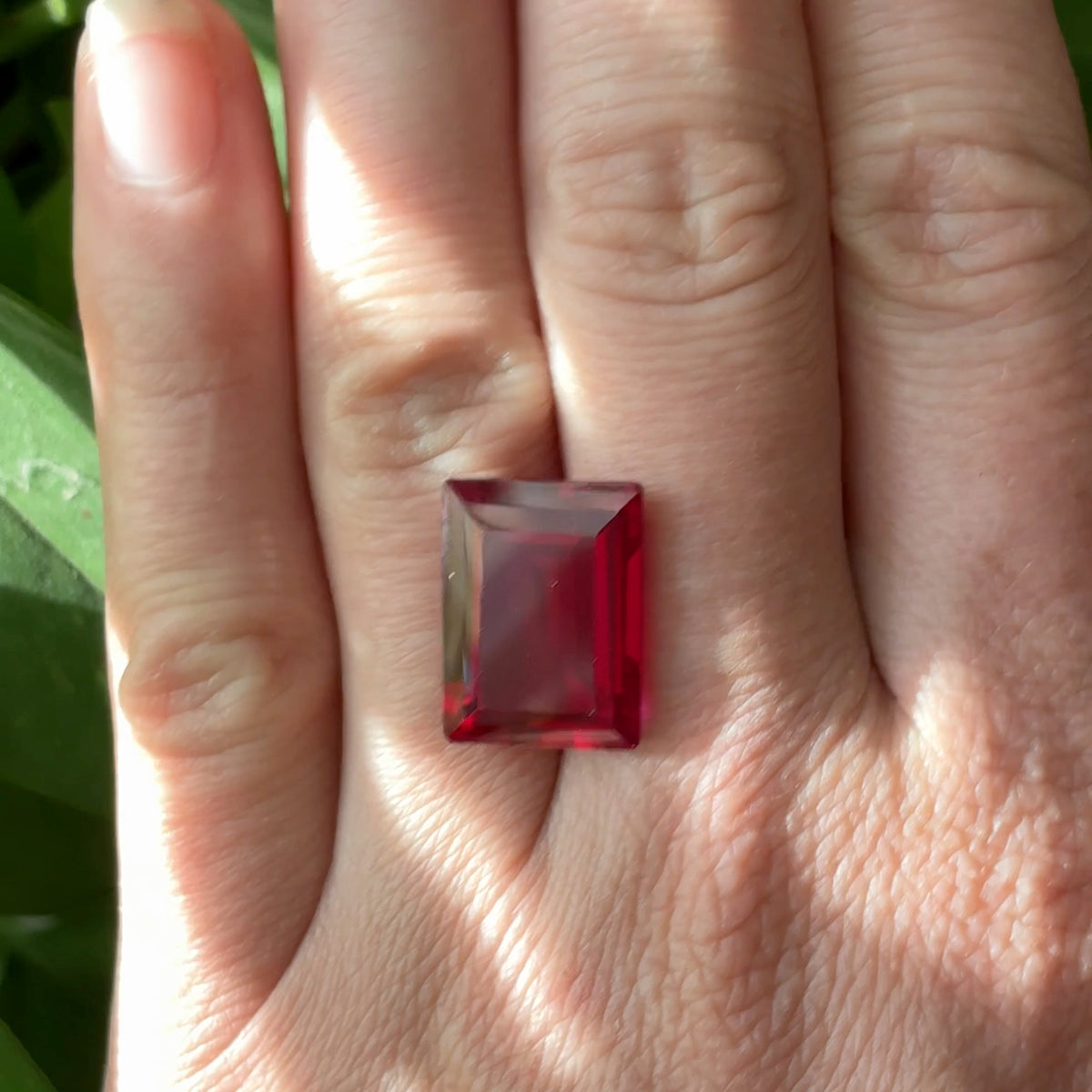 16x12mm Deep Red Lab Ruby, 15.42 carats