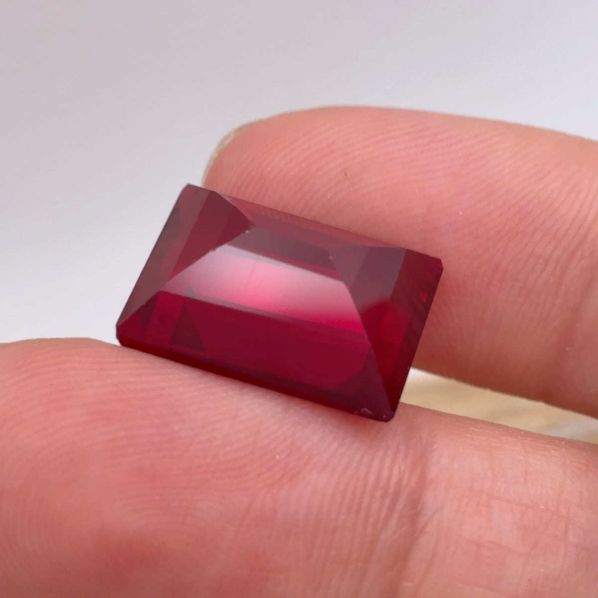 16x12mm Deep Red Lab Ruby, 15.42 carats
