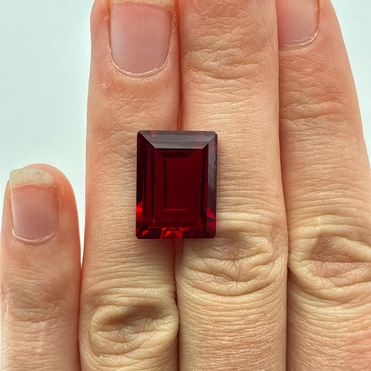 16x12mm Deep Red Lab Ruby, 15.42 carats