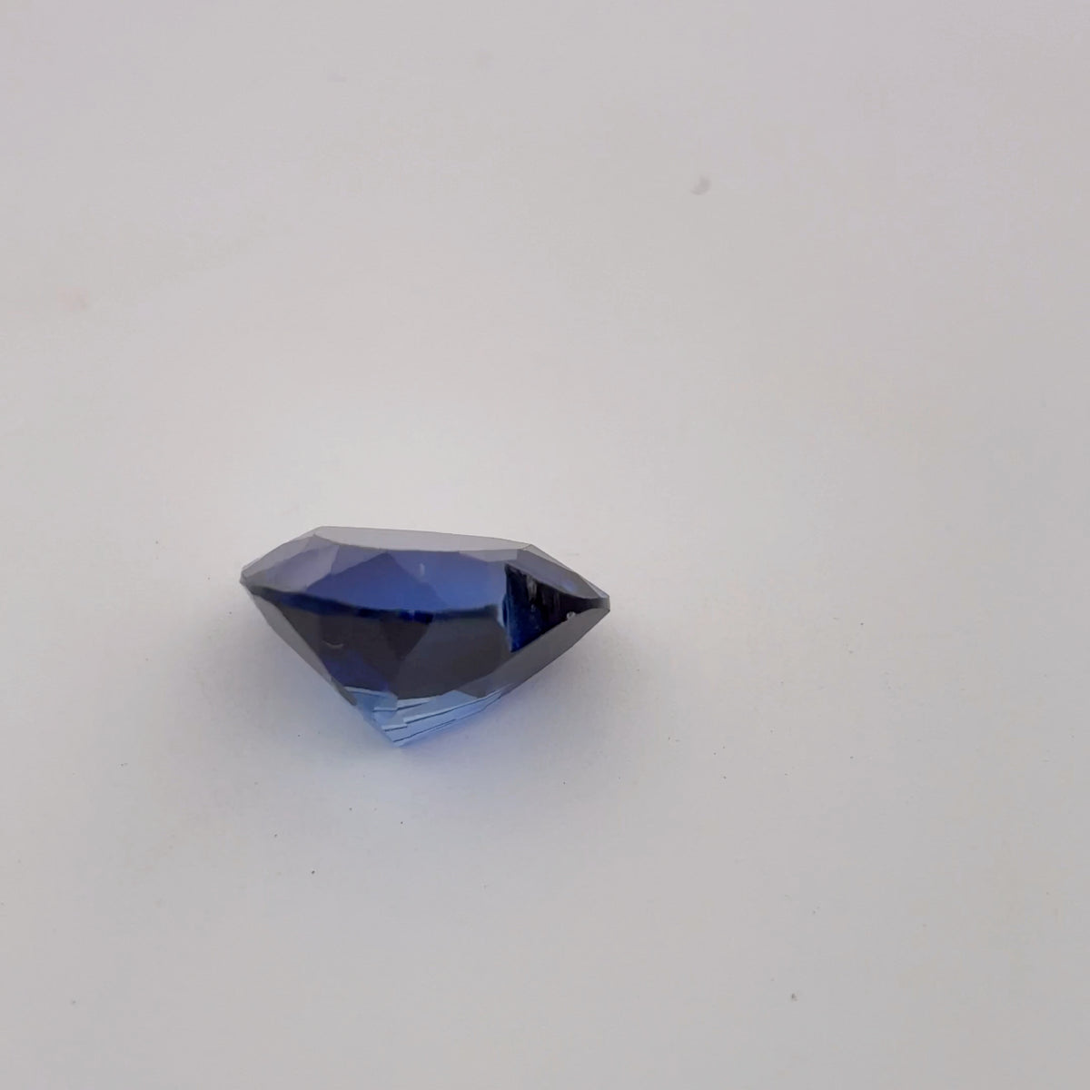 12mm Heart-Cut Lab Created Blue Sapphire, 7.65 carat