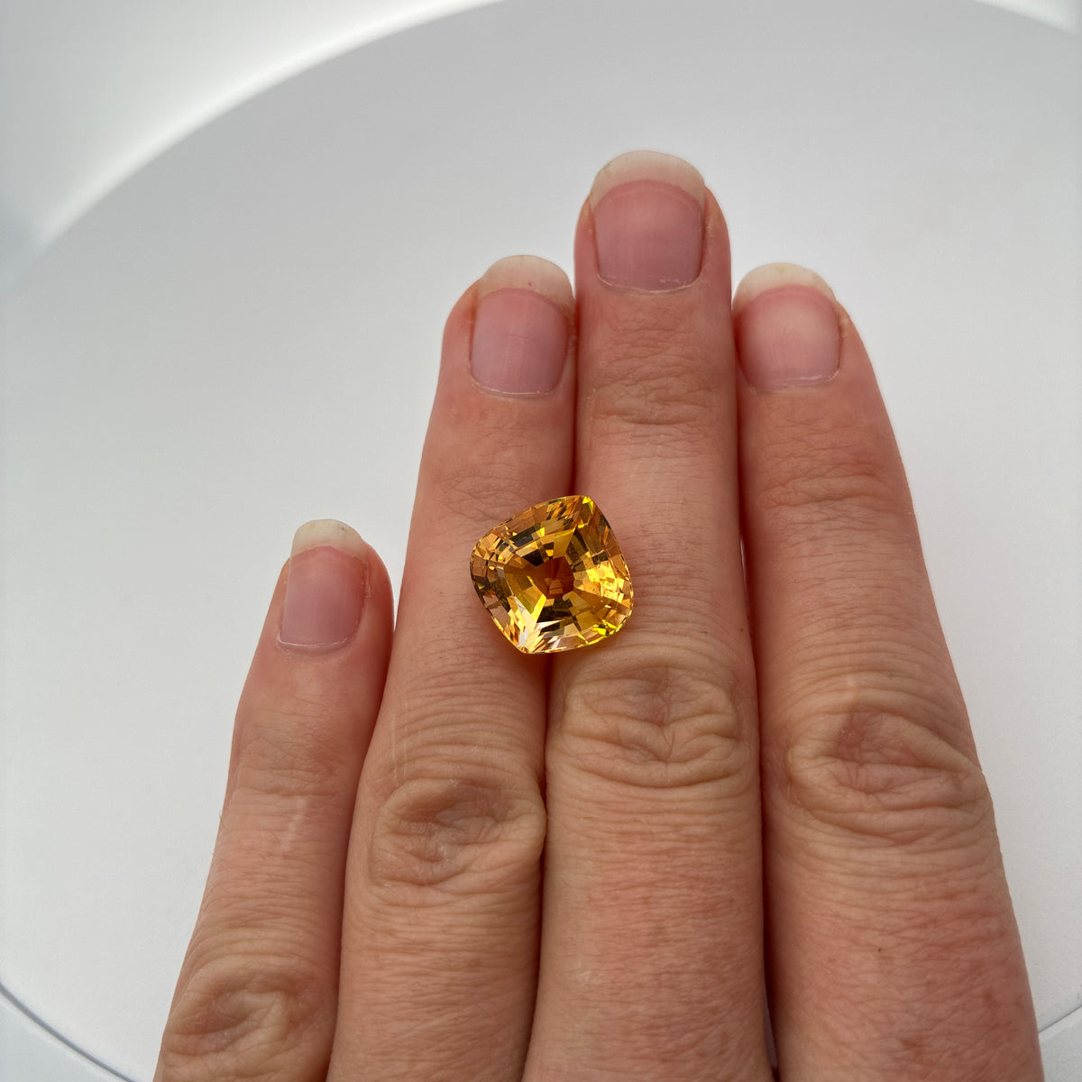 14mm Fancy Cut Golden Citrine 8.56 carat