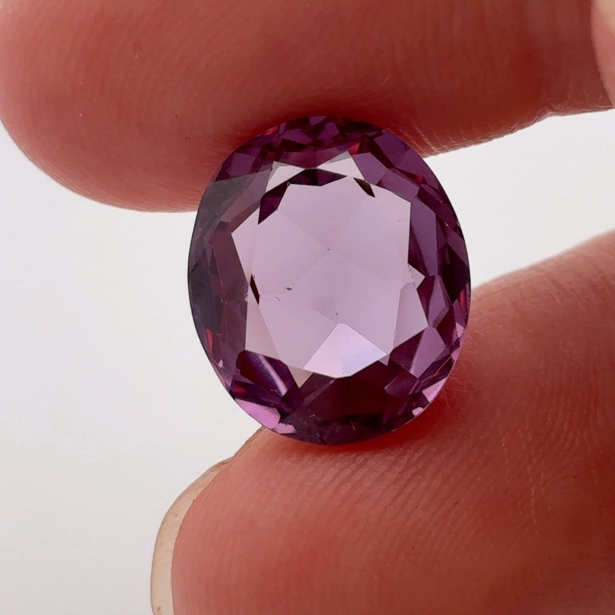 14x12mm Purple Lab Sapphire, 10 carat Synthetic Gemstone