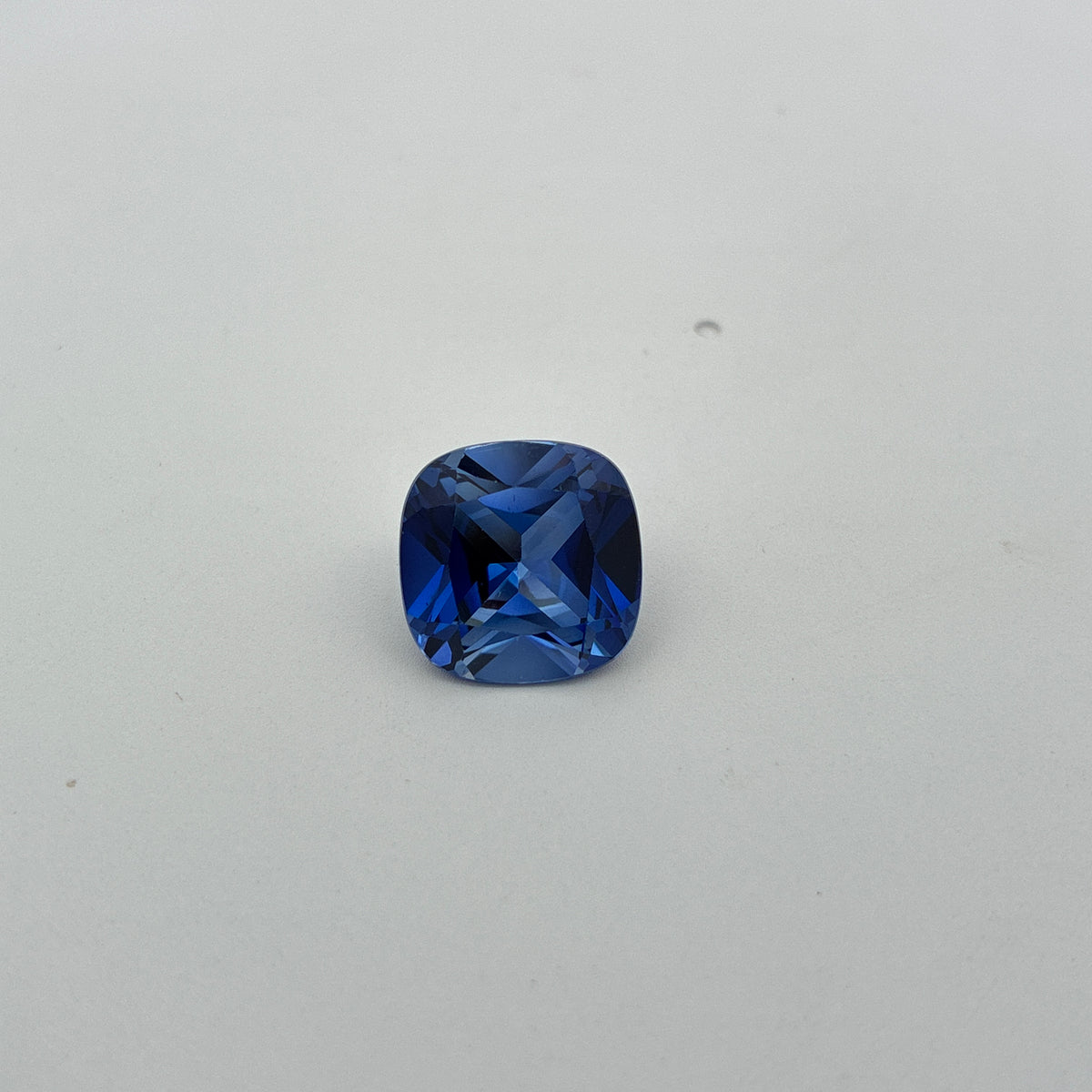 12mm Cushion Cut Lab Created Blue Loose Sapphire, 9 carat Synthetic Gem