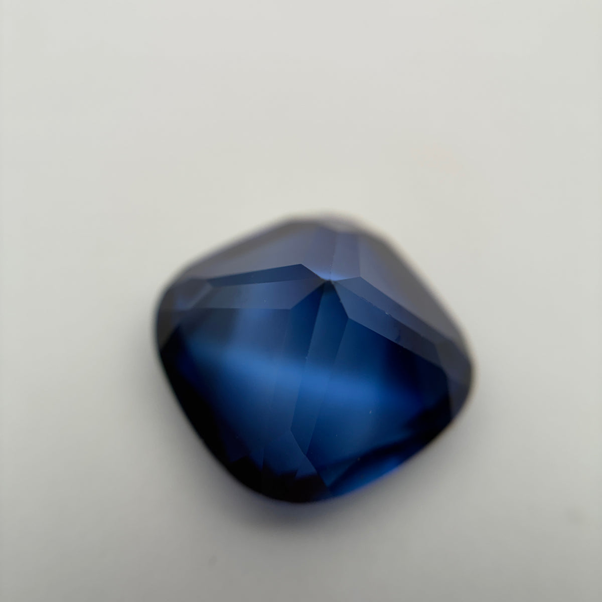 12mm Cushion Cut Lab Created Blue Loose Sapphire, 9 carat Synthetic Gem