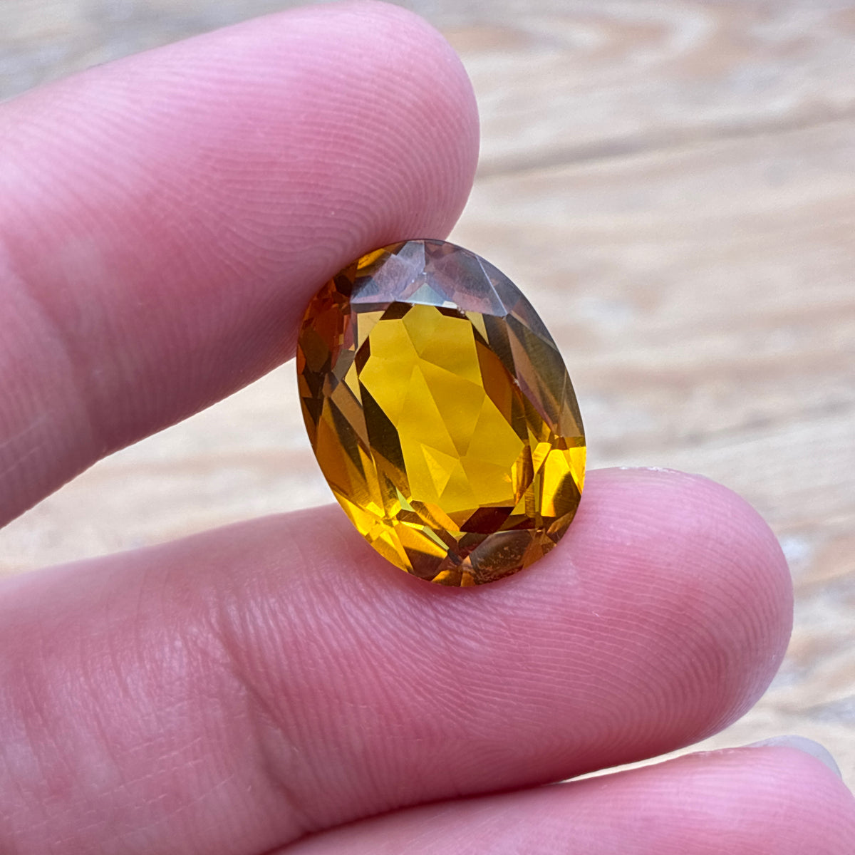 16x12mm Lab Created Golden Yellow Sapphire, 10.70 carat