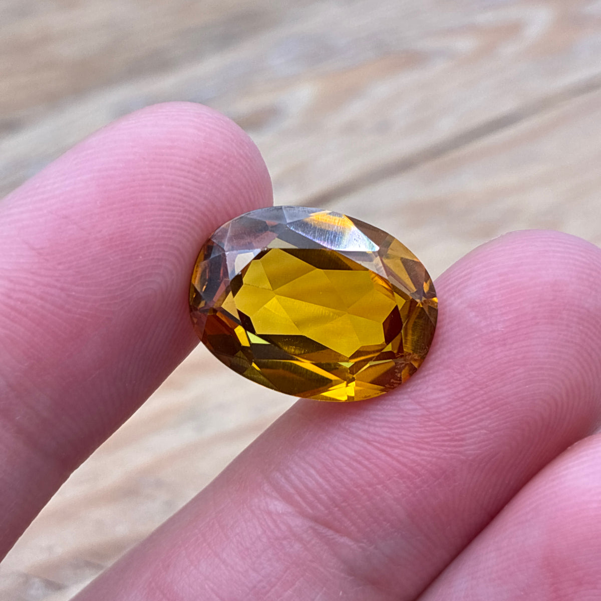 16x12mm Lab Created Golden Yellow Sapphire, 10.70 carat