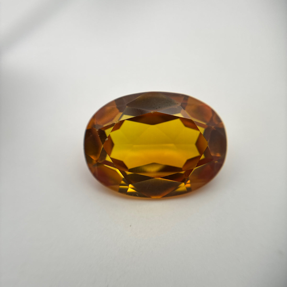 16x12mm Lab Created Golden Yellow Sapphire, 10.70 carat