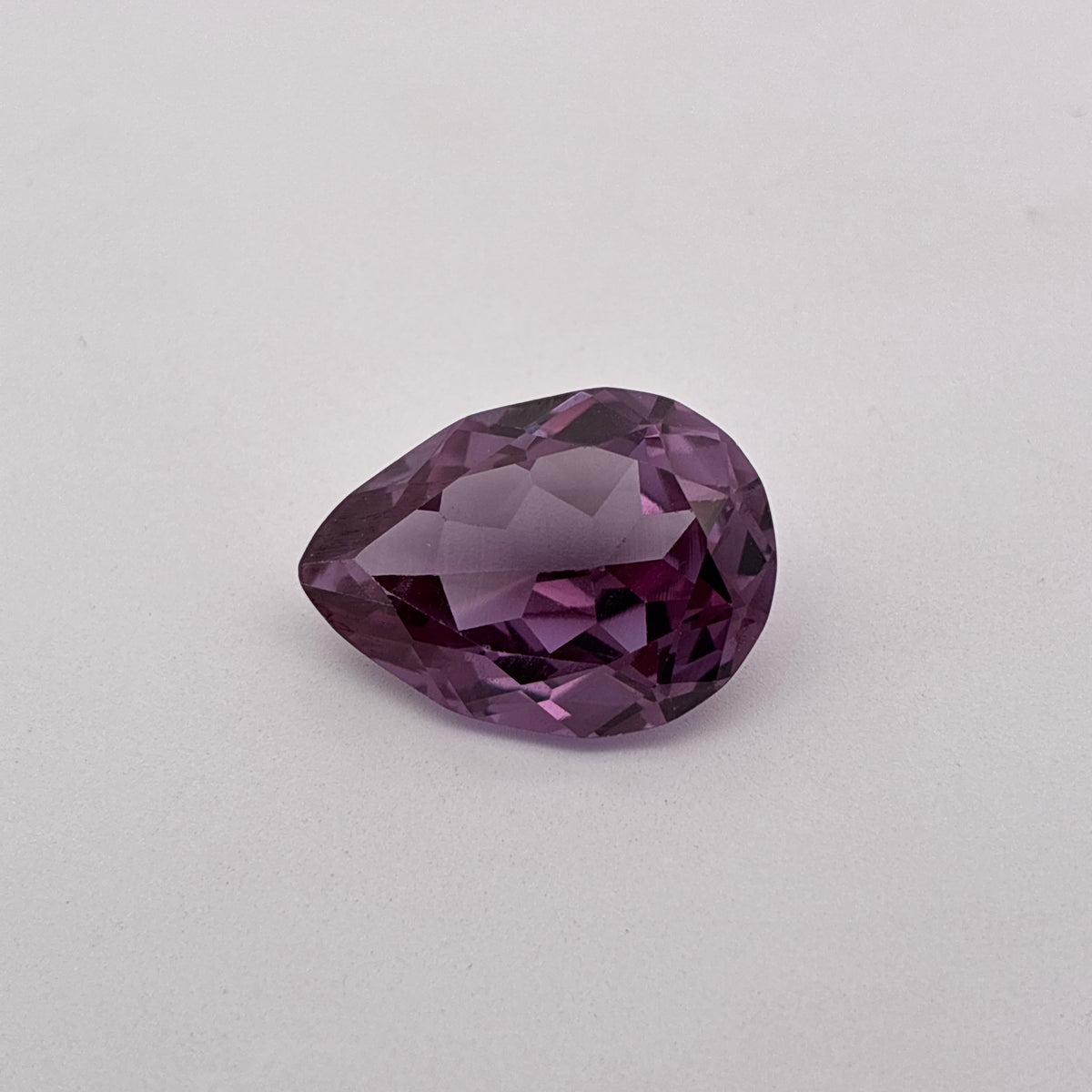 19x14mm Pear Cut Lab Sapphire, Synthetic Purple Gemstone