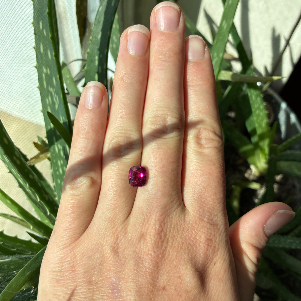 2.40 carat Pink Rubellite Tourmaline, 8.5x7.5mm Cushion