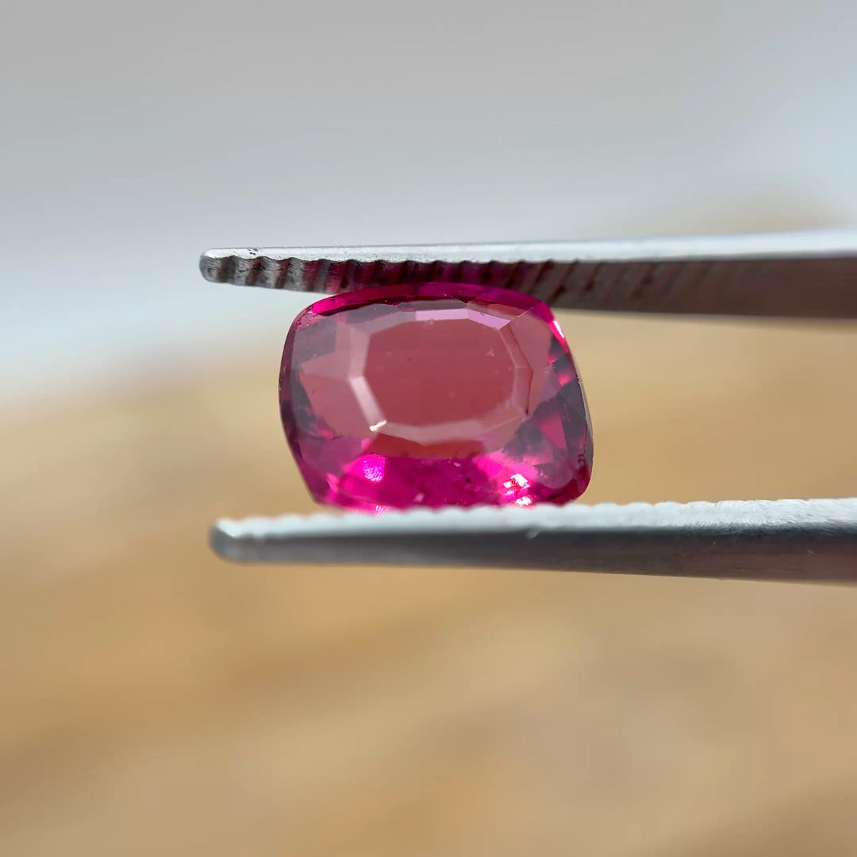 2.40 carat Pink Rubellite Tourmaline, 8.5x7.5mm Cushion