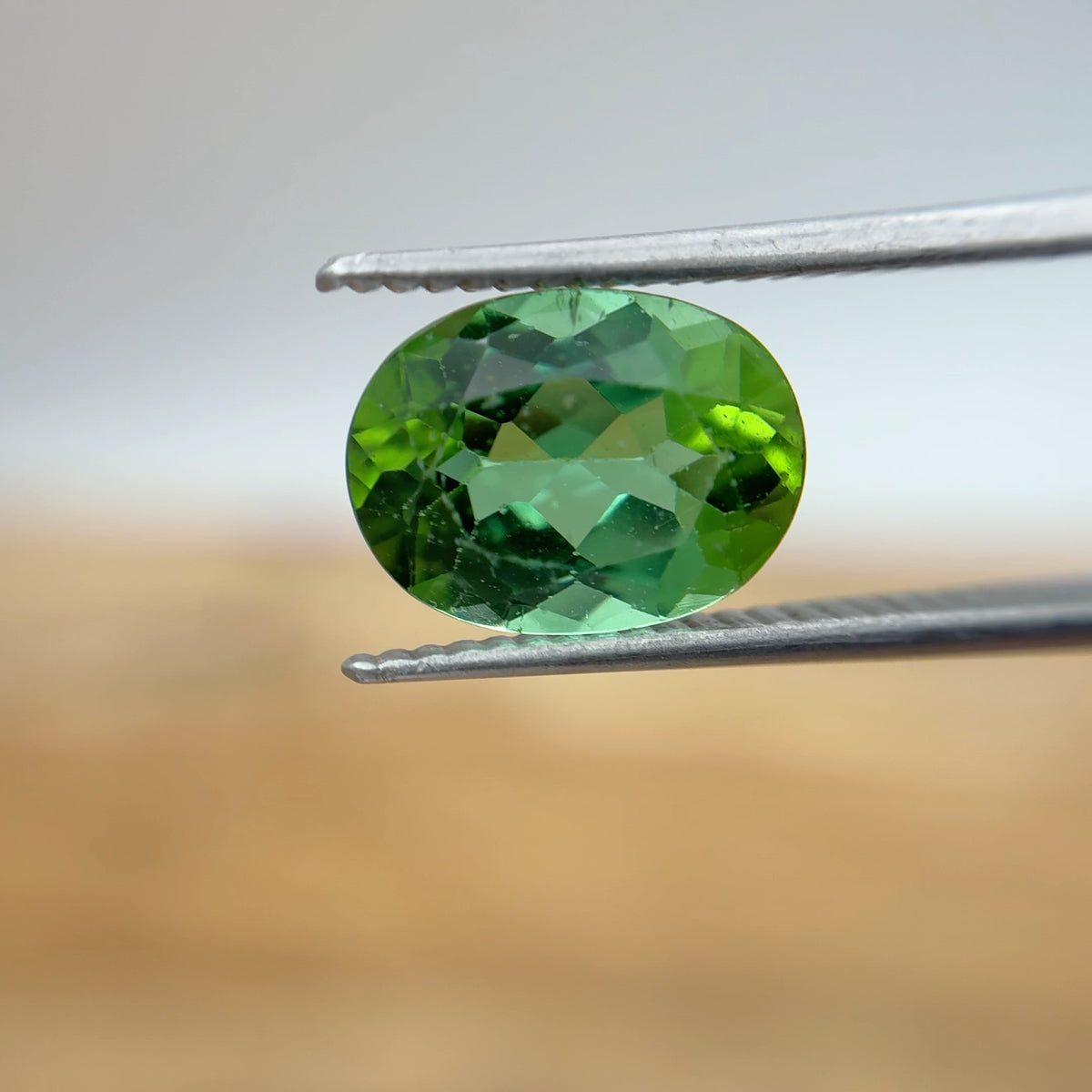 2.54 carat Green Tourmaline, 10x7.5mm Oval cut Recycled Gem