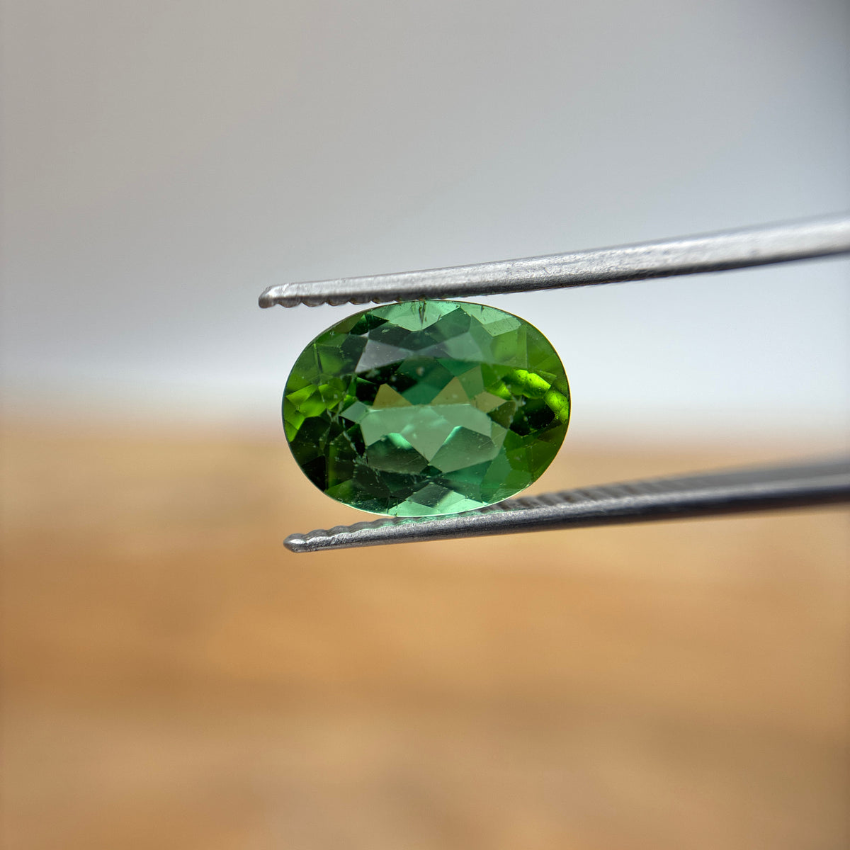 2.54 carat Green Tourmaline, 10x7.5mm Oval cut Recycled Gem