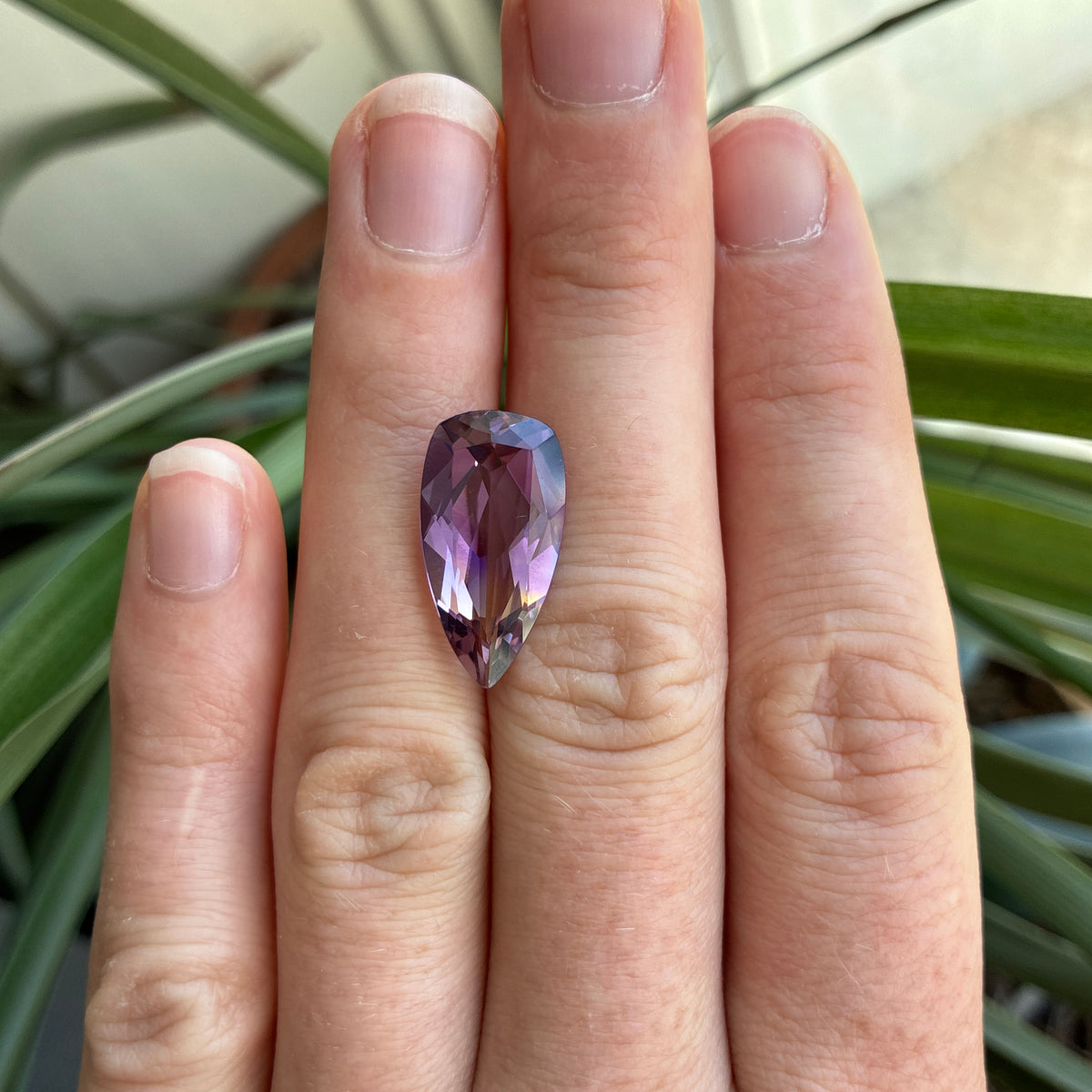 7.85 carat Ametrine, 19.8x10.4mm Purple and Yellow Quartz
