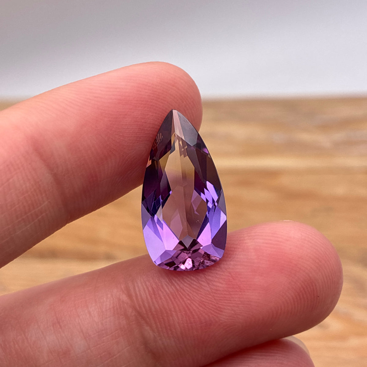 7.85 carat Ametrine, 19.8x10.4mm Purple and Yellow Quartz