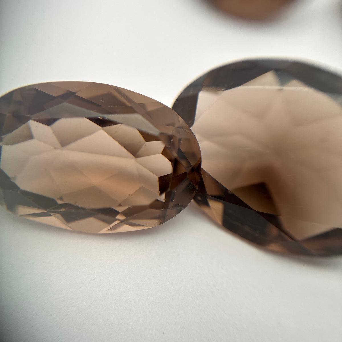 110 carat Lot of Smoky Quartz, Discount Damaged Brown Quartz, 8 pieces, Faceted, Recycled, Chipped and Worn, for Facet Rough