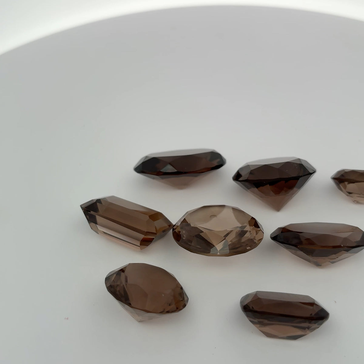 110 carat Lot of Smoky Quartz, Discount Damaged Brown Quartz, 8 pieces, Faceted, Recycled, Chipped and Worn, for Facet Rough