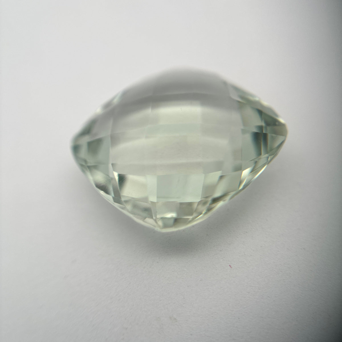 16mm Prasiolite (Light Green Quarts) 12.94 ct Cushion Checkerboard Cut Gemstone