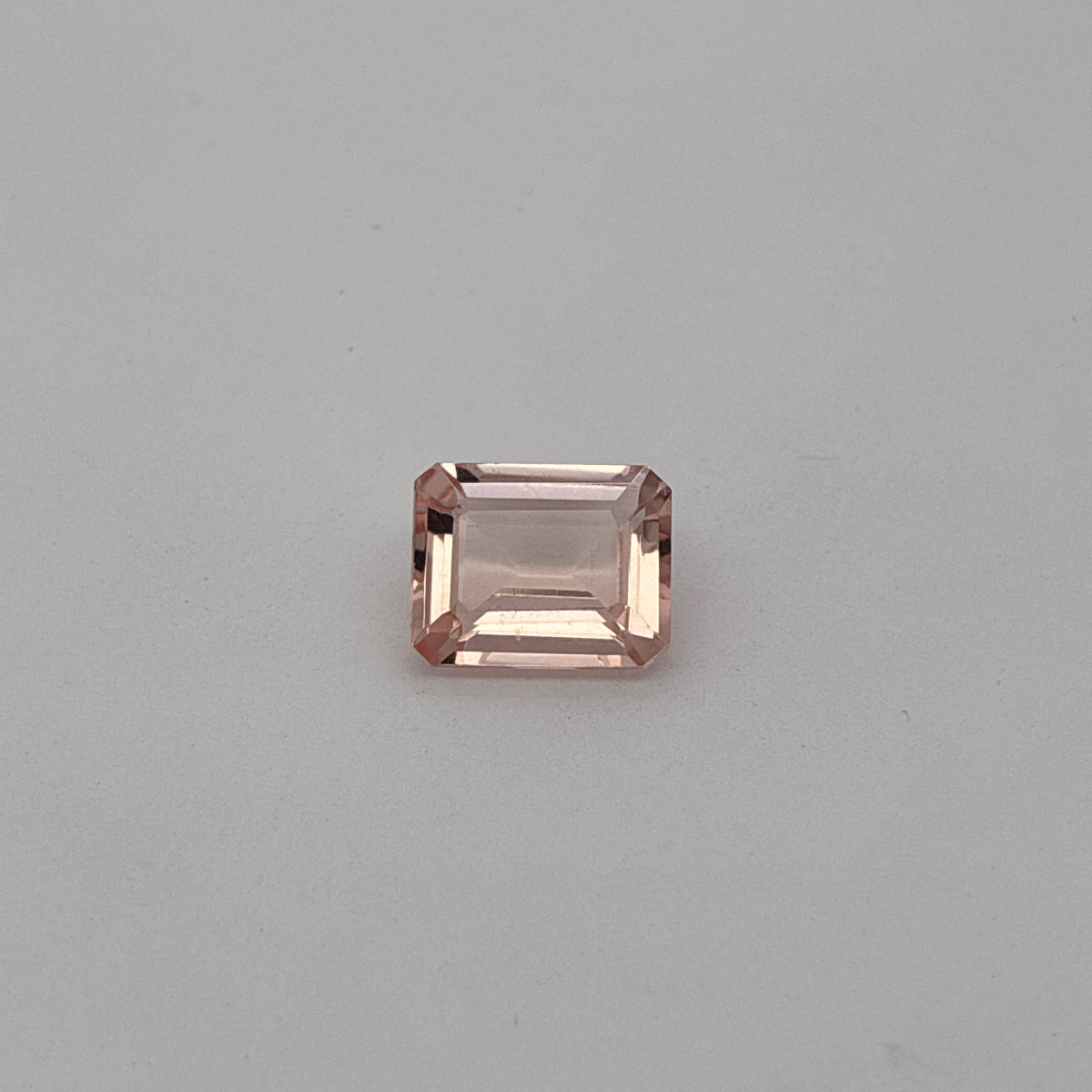 10x8mm Emerald Cut Morganite, 2.89 carat Loose Peach Gemstone