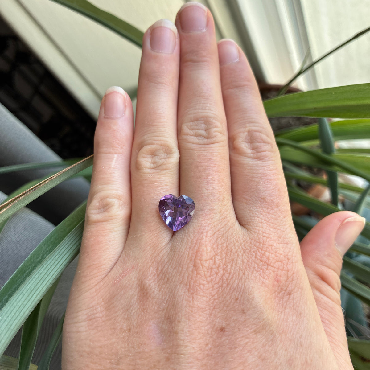 11mm Heart-Cut Amethyst, 4.24 carat Loose Purple Gemstone