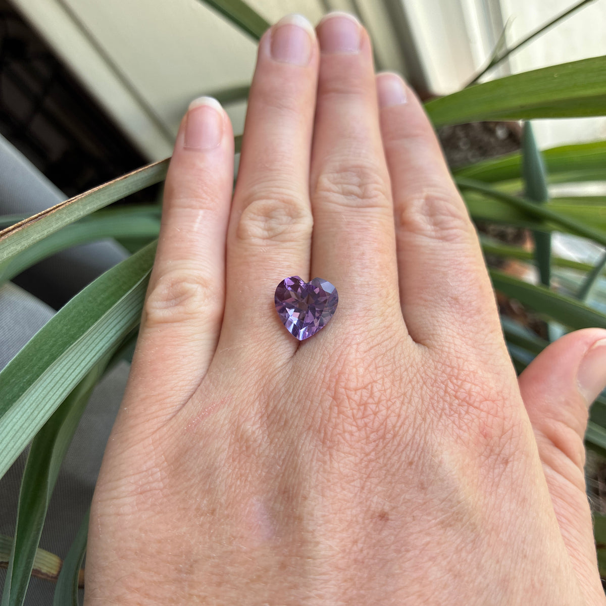 11mm Heart-Cut Amethyst, 4.24 carat Loose Purple Gemstone