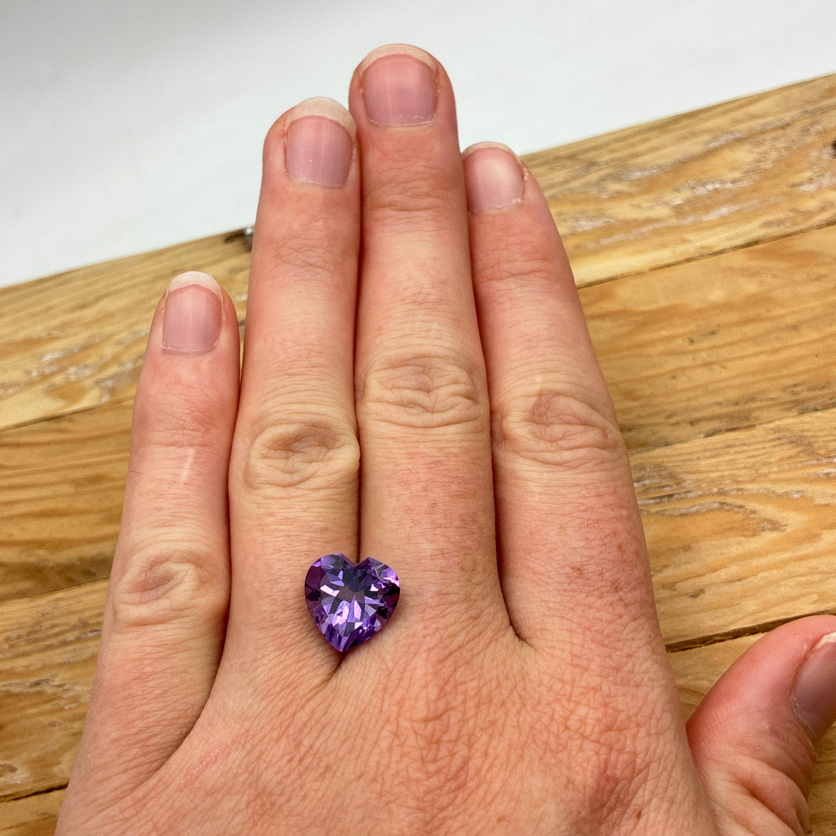 11mm Heart-Cut Amethyst, 4.24 carat Loose Purple Gemstone