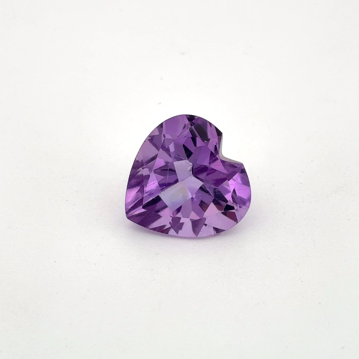 11mm Heart-Cut Amethyst, 4.24 carat Loose Purple Gemstone