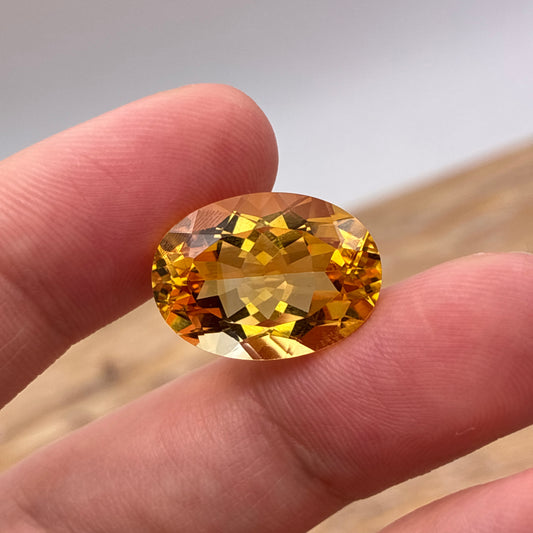18x13mm Oval Cut Citrine, 13 carats