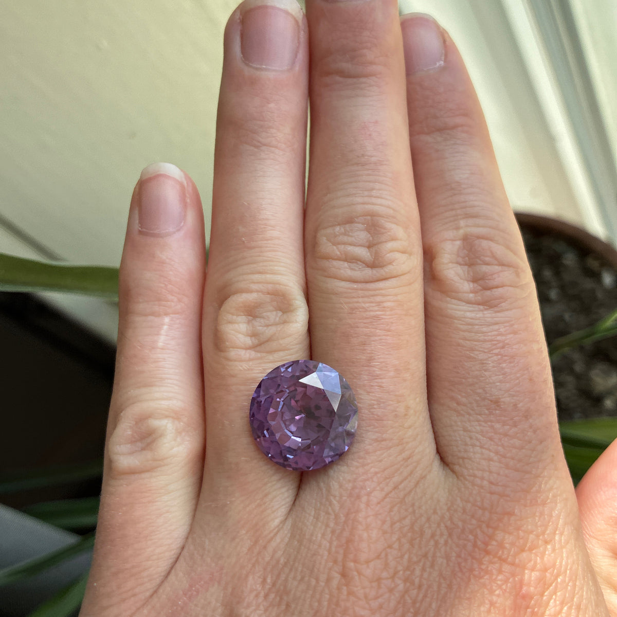 15mm Purple Color Change Lab Sapphire Round Cut 13.84 Carats