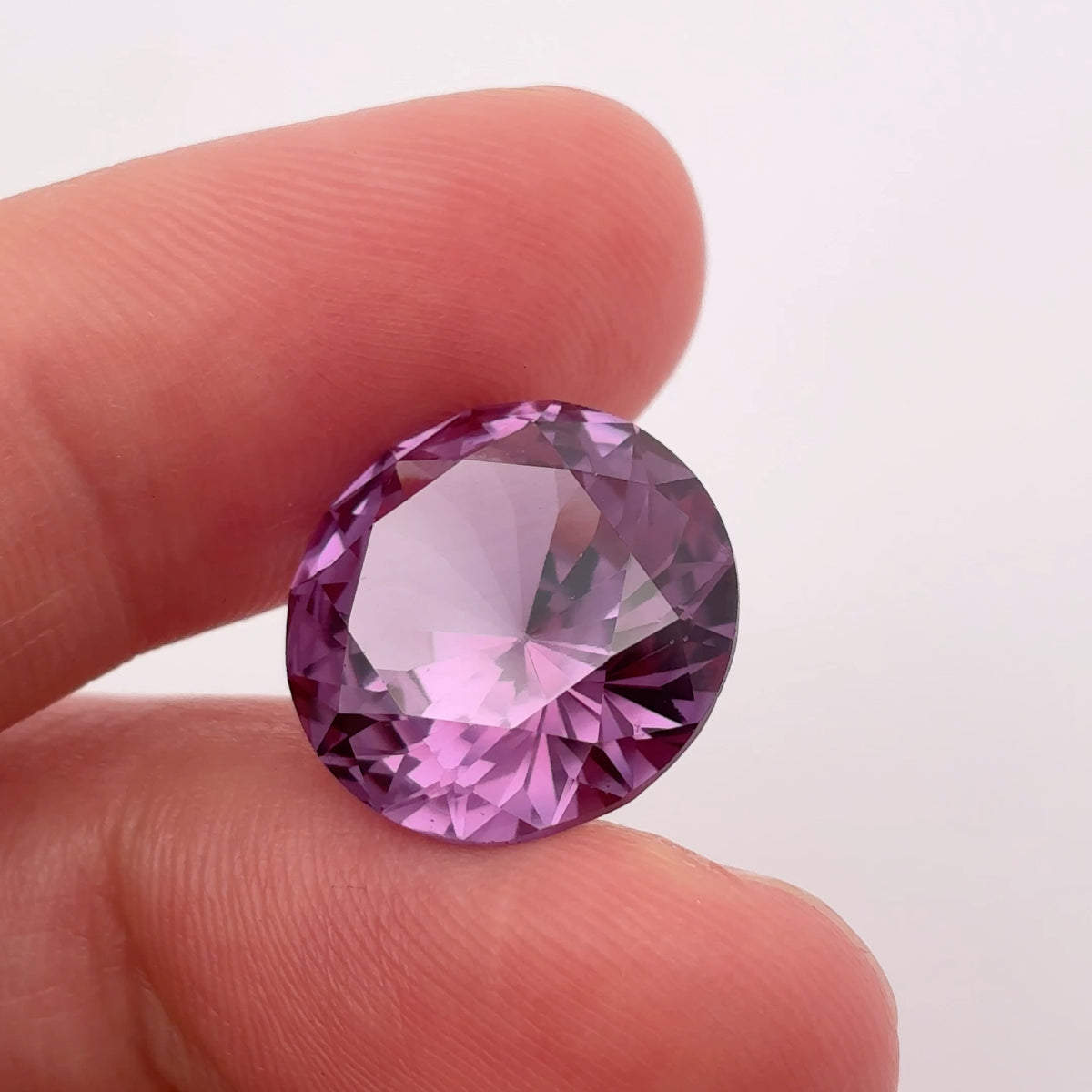 15mm Purple Color Change Lab Sapphire Round Cut 13.84 Carats