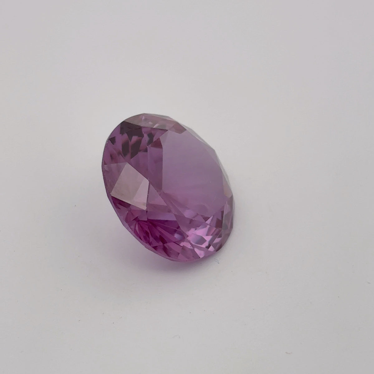 15mm Purple Color Change Lab Sapphire Round Cut 13.84 Carats