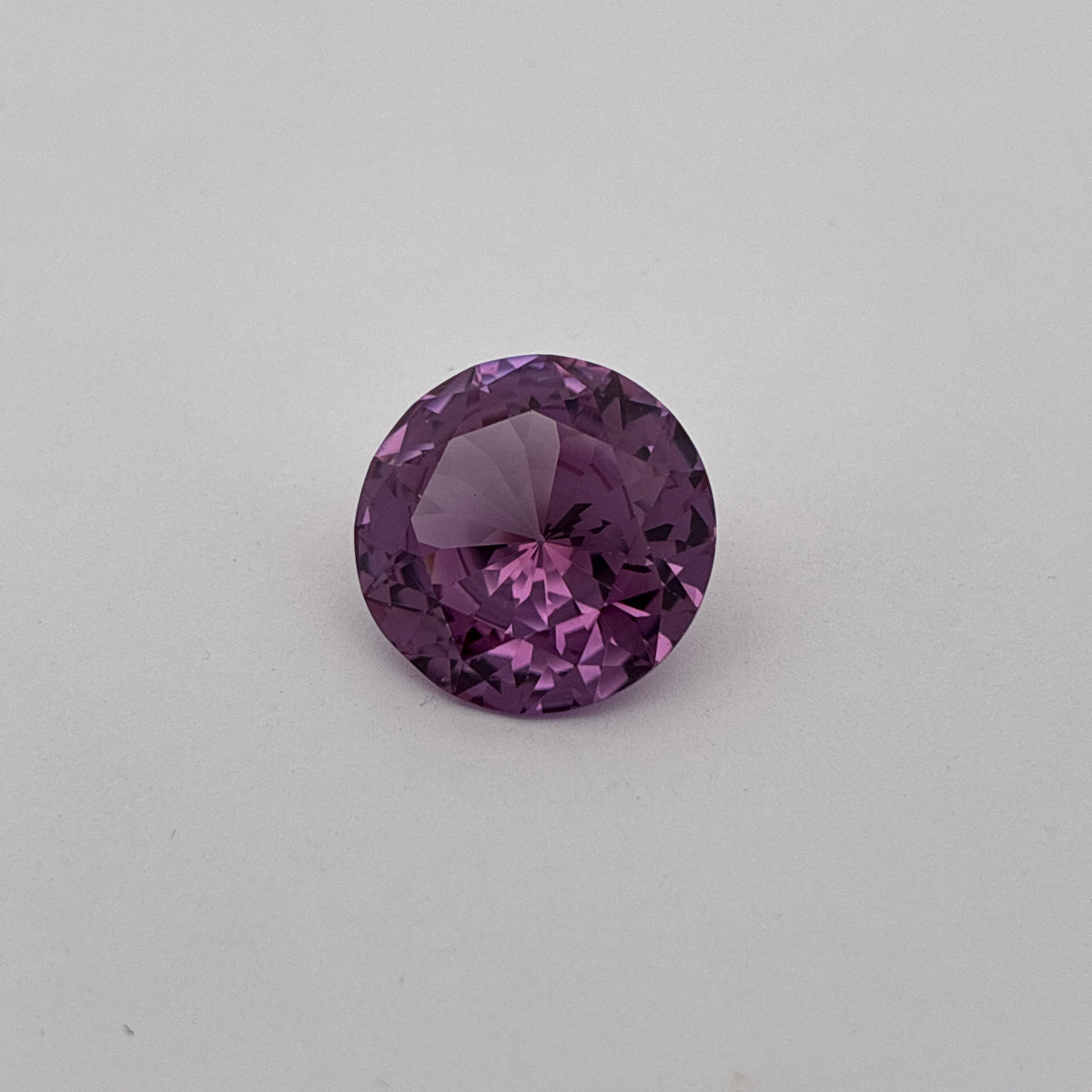 15mm Purple Color Change Lab Sapphire Round Cut 13.84 Carats