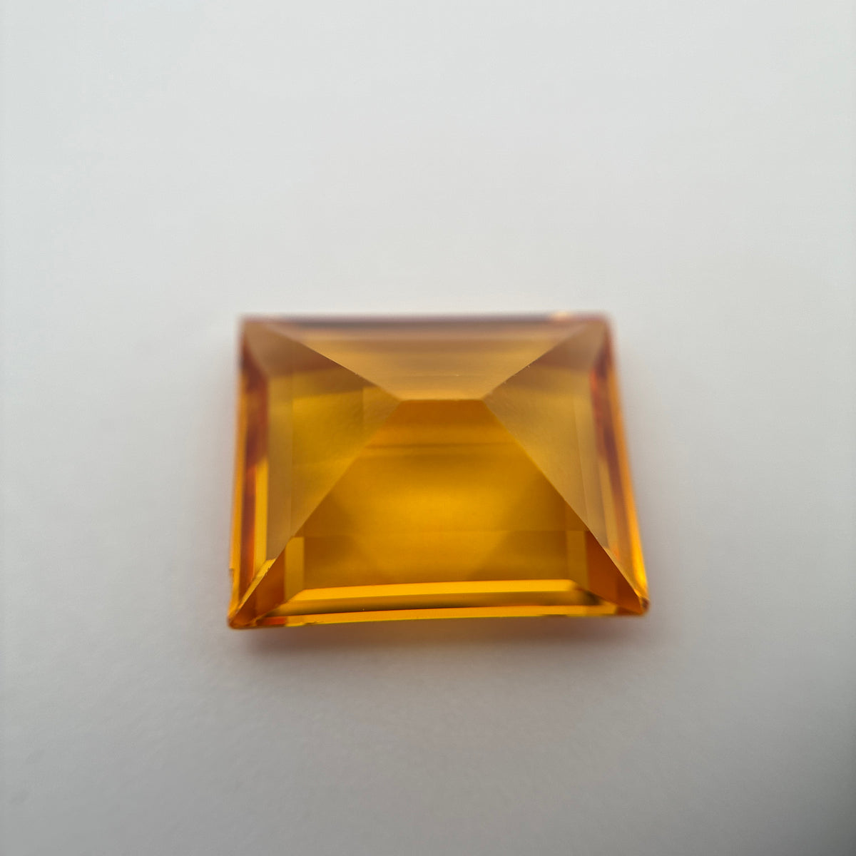 12x10mm Emerald Cut Lab Sapphire, 7 carat Golden Yellow Synthetic Gemstone*