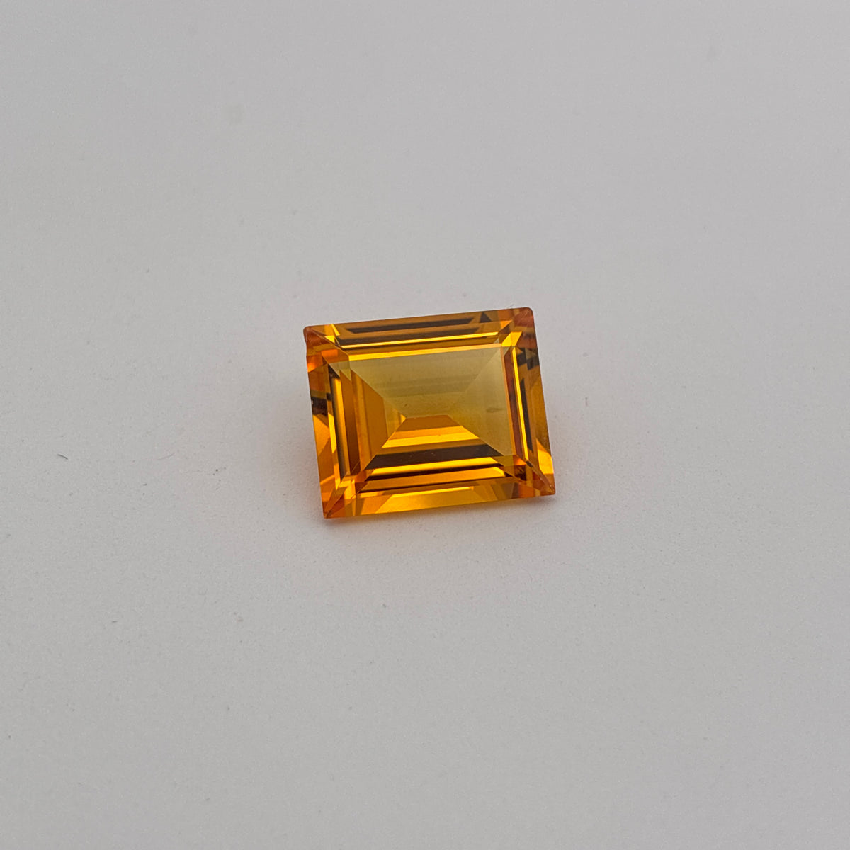 12x10mm Emerald Cut Lab Sapphire, 7 carat Golden Yellow Synthetic Gemstone*
