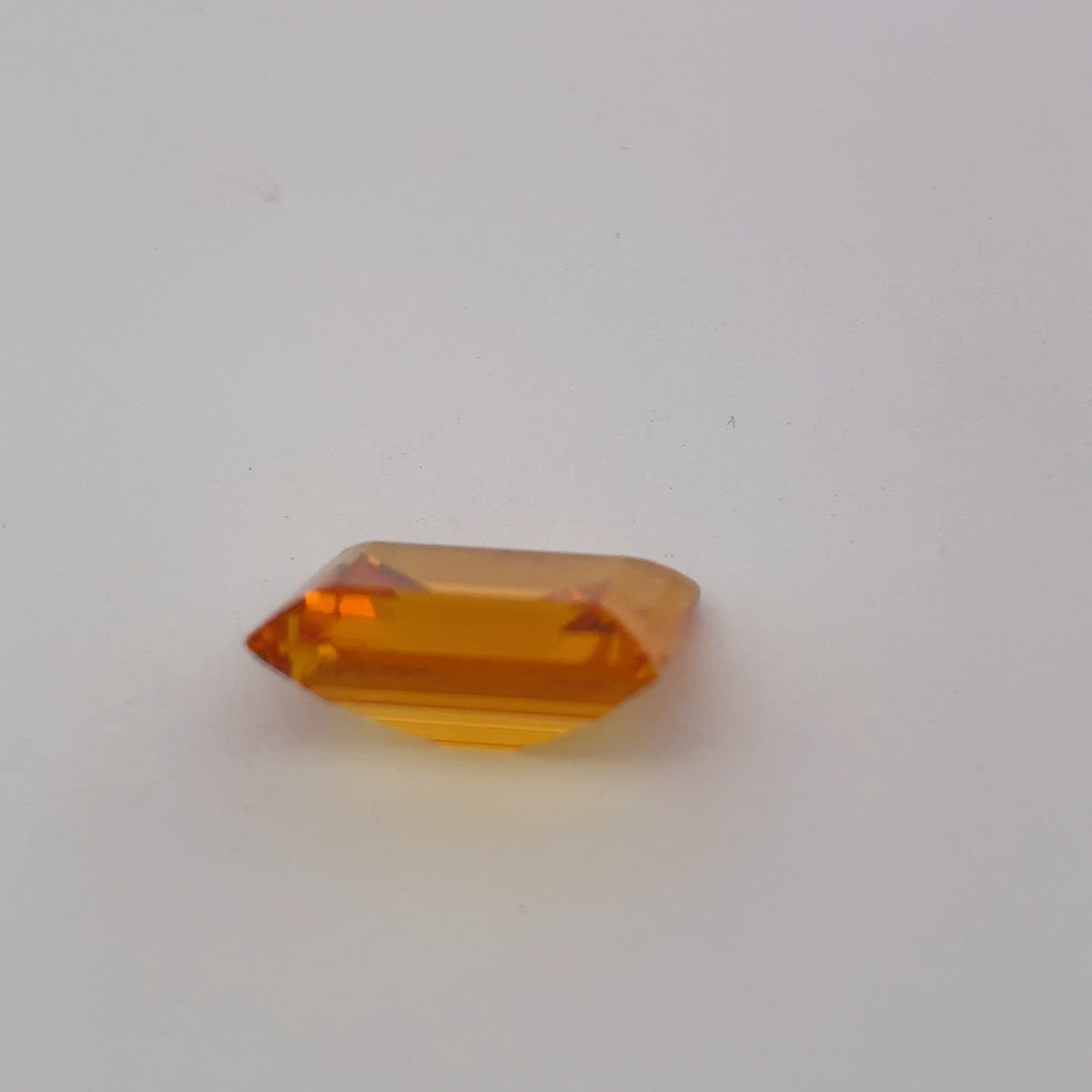 12x10mm Emerald Cut Lab Sapphire, 7 carat Golden Yellow Synthetic Gemstone*