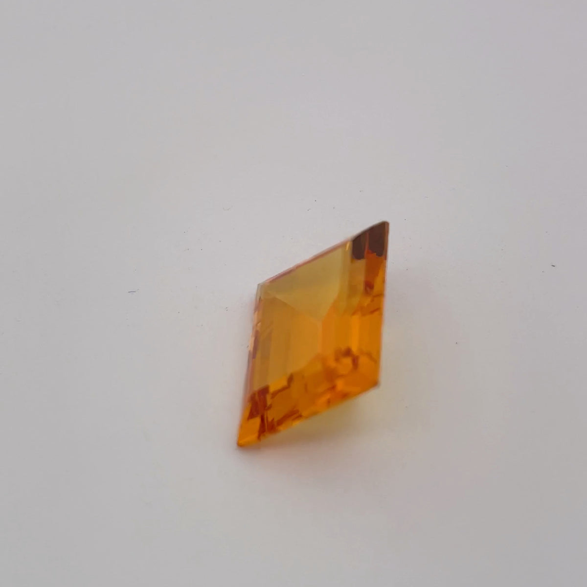 12x10mm Emerald Cut Lab Sapphire, 7 carat Golden Yellow Synthetic Gemstone*