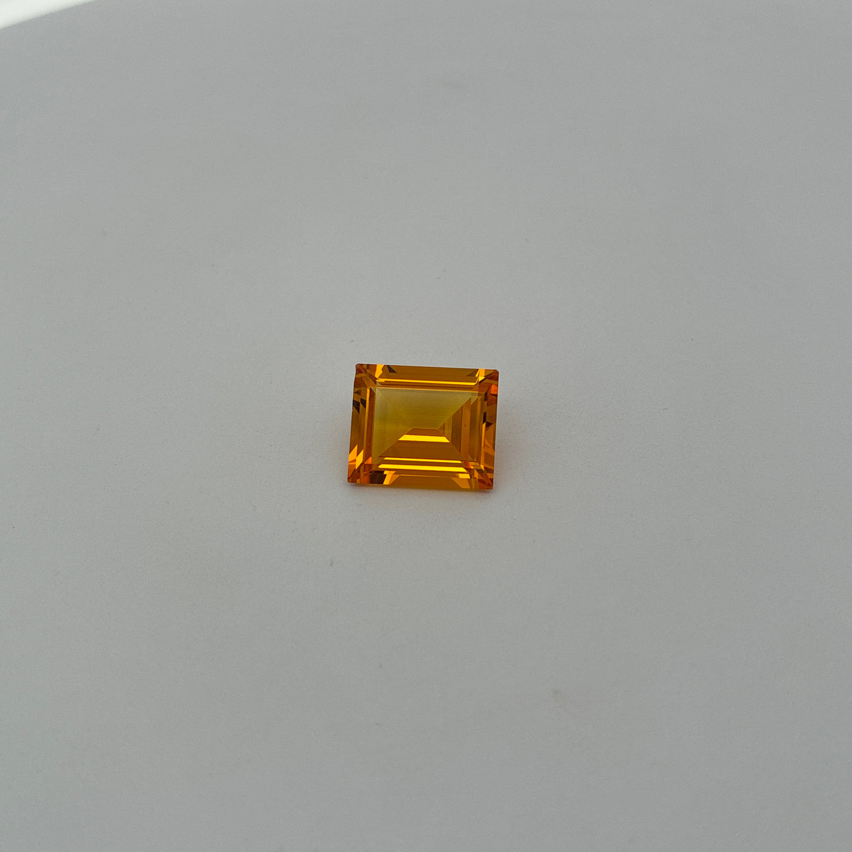 12x10mm Emerald Cut Lab Sapphire, 7 carat Golden Yellow Synthetic Gemstone*