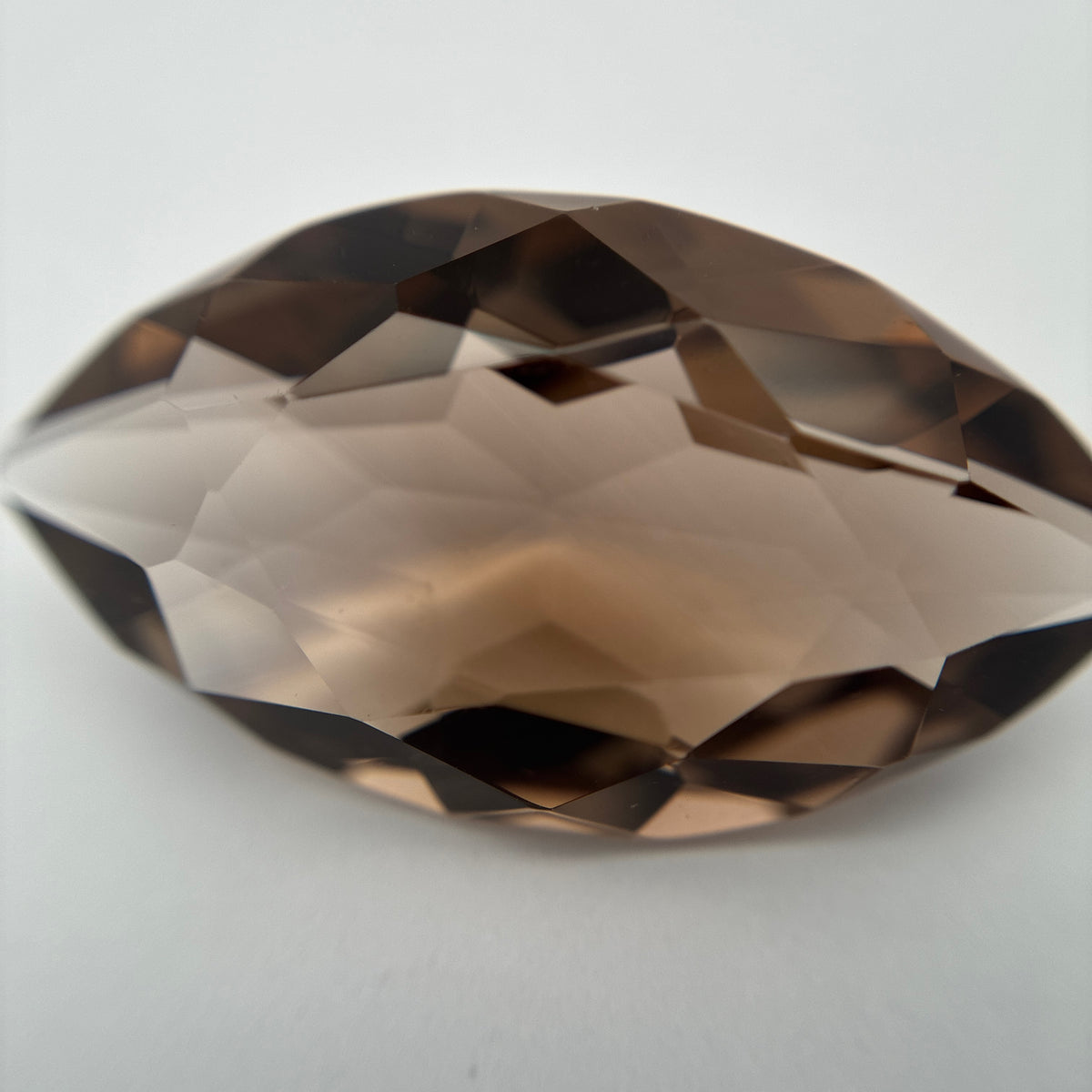 22 carat Smoky Quartz, 28x16mm Marquise Cut Brown Loose Gemstone