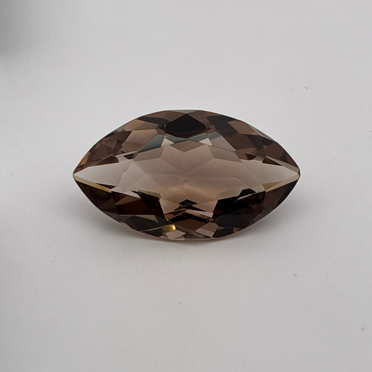 22 carat Smoky Quartz, 28x16mm Marquise Cut Brown Loose Gemstone
