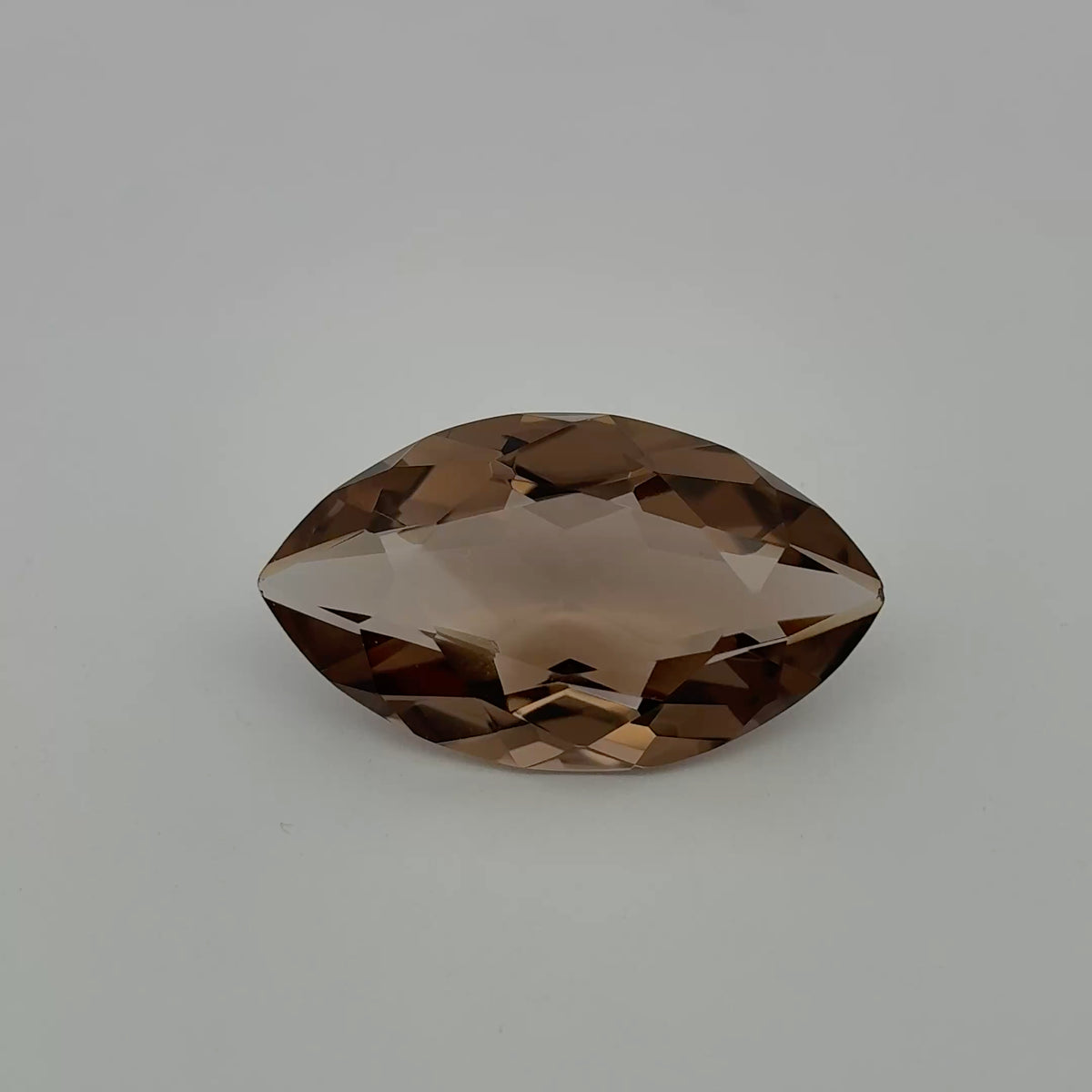 22 carat Smoky Quartz, 28x16mm Marquise Cut Brown Loose Gemstone