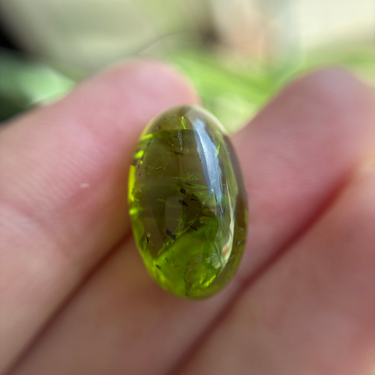 16.73 carat Peridot, 18.5x11.2mm Oval Cabochon
