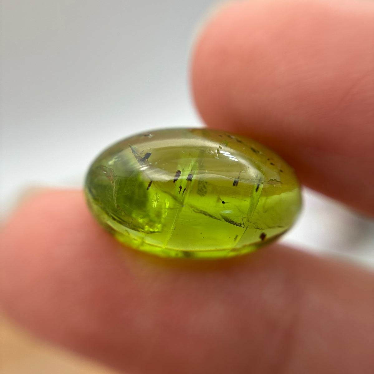 16.73 carat Peridot, 18.5x11.2mm Oval Cabochon