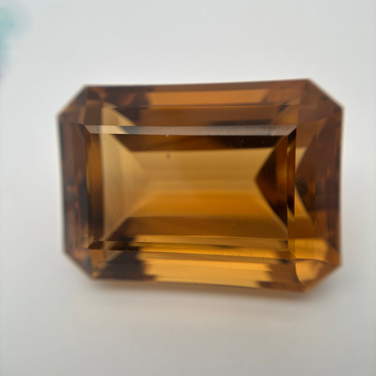 40 carat Citrine, 23.7x17mm Emerald cut Discount Gemstone, Recycled Imperfect Stone