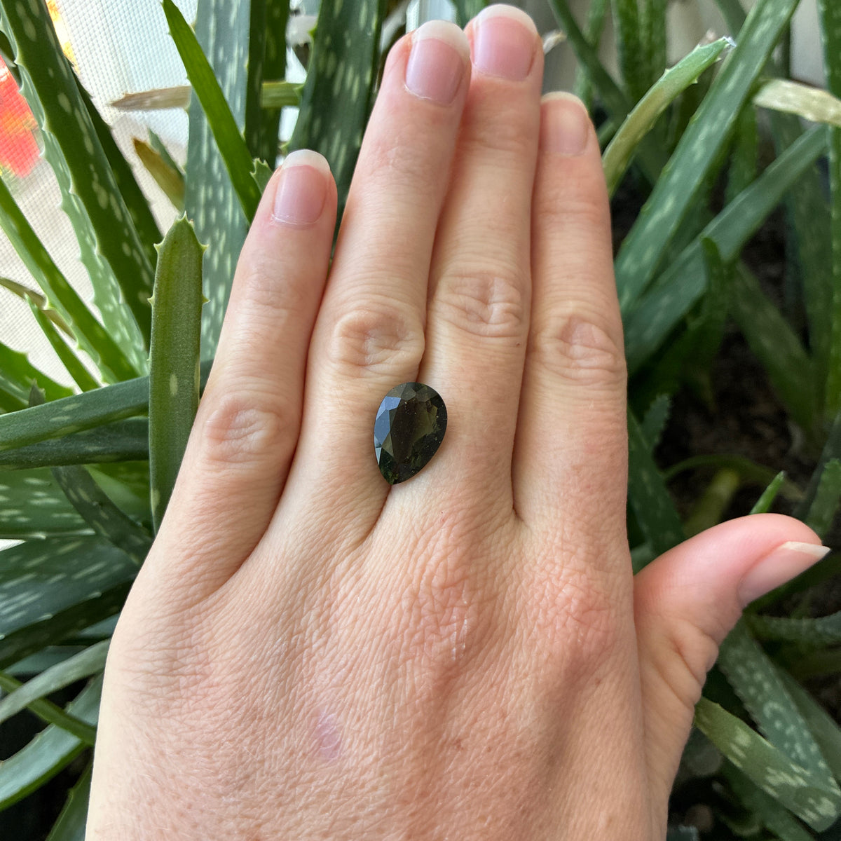 15x10mm Moldavite 4.73 Carat Pear Cut