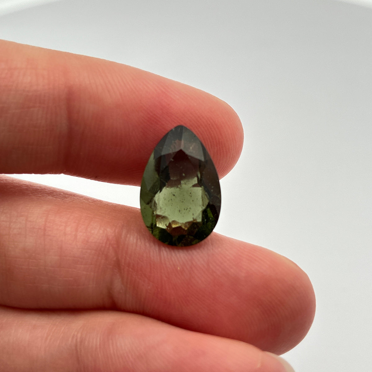 15x10mm Moldavite 4.73 Carat Pear Cut
